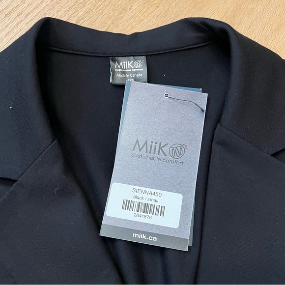 NWT Miik Siena Black Single Button Rayon From Bamboo Blazer - Picture 4 of 11